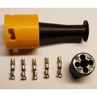 bel0044  Bajonettkontakt Ajba vänster gul