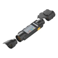 bel3014 7-polig kontakt testare 12V sats med 2 adapter 