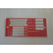 rs0162 Besiktningsskylt Universal 130x55mm